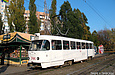 Tatra-T3SU #744 27-го маршрута на улице Героев труда (остановка "Улица Гвардейцев-Широнинцев")