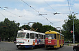 Tatra-T3SU #770 и #654 2-го маршрута на площади Пролетарской