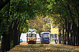 Tatra-T3SU #770 и #600 27-го маршрута на Московском проспекте возле перекрестка с улицей Соича