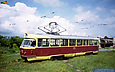 Tatra-T3SU #772 2-го маршрута на кольце конечной станции "Улица Новгородская"