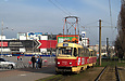 Tatra-T3SU #772-773 26-го маршрута на улице Героев труда в районе улицы Тисовой