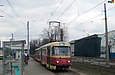 Tatra-T3SU #774-745 26-го маршрута на Белгородском шоссе подъезжает к остановке "Сокольники"