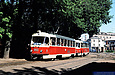 Tatra-T3SU #893-894 12-го маршрута на улице Чеботарской в районе улицы Котлова