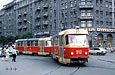 Tatra-T3SU #912-917 20-го маршрута поворачивает с улицы Красноармейской к конечной станции "Южный вокзал"