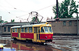 Tatra-T3SU #914 2-го маршрута в Лосевском переулке на въезде в Ленинское трамвайное депо