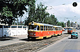 Tatra-T3SU #934-939 17-го маршрута в Лосевском переулке в районе Пискуновского переулка