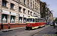 Tatra-T3SU #954 11-го маршрута на улице Пушкинской возле площади Конституции