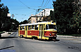 Tatra-T3SU #954 20-го маршрута поворачивает с улицы Котлова в Лосевский переулок