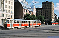 Tatra-T3SU #974-975 12-го маршрута на улице Красноармейской в районе улицы Карла Маркса