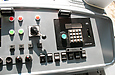 Кабина вагона Т3-ВПА. Блок управления электронным маршрутным указателем на пульте водителя