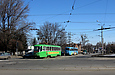 T3-ВПА #4108 8-го маршрута и Tatra-T3SU #475 27-го маршрута на улице Академика Павлова перед поворотом на Московский проспект