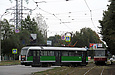 Т3-ВПА #4109 5-го маршрута поворачивает с улицы Кошкина на улицу Плехановскую