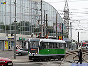 Т3-ВПА #4109 28-го маршрута поворачивает с улицы Моисеевской на улицу Шевченко