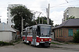 Tatra-T6A5 #4519 поворачивает с улицы Лютовской на улицу Бажана