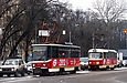 Tatra-T6A5 #4519 8-го маршрута и Tatra-T3SUCS #3092 27-го маршрута на Московском проспекте возле перекрестка с улицей Академика Павлова