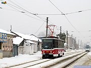Tatra-T6A5 #4520 6-го маршрута на улице Академика Павлова в районе Конюшенного переулка
