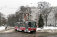 Tatra-T6A5 #4520 6-го маршрута поворачивает с улицы Кошкина на улицу Плехановскую