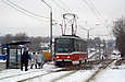 Tatra-T6A5 #4523 27-го маршрута на улице Академика Павлова на остановке "Переулок Муромский"