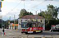 Tatra-T6A5 #4523 27-го маршрута поворачивает с улицы Шевченко на улицу Моисеевскую