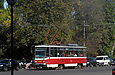 Tatra-T6A5 #4523 27-го маршрута поворачивает с улицы Академика Павлова на Московский проспект