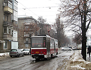Tatra-T6A5 #4532 12-го маршрута на улице Мироносицкой возле перекрестка с улицей Веснина