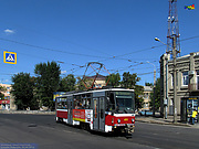 Tatra-T6A5 #4553 27-го маршрута поворачивает на улицу Москалевскую с улицы Гольдберговской