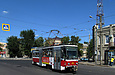 Tatra-T6A5 #4553 27-го маршрута поворачивает на улицу Москалевскую с улицы Гольдберговской