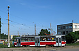 Tatra-T6A5 #4556 на проспекте Тракторостроителей возле Салтовского трамвайного депо