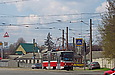Tatra-T6A5 #4556 16-го маршрута на перекрестке улиц Семиградской и Академика Павлова
