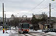 Tatra-T6A5 #4556 27-го маршрута на улице Академика Павлова в районе Сабуровского переулка