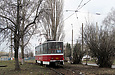 Tatra-T6A5 #4563 27-го маршрута перед выездом с конечной "Салтовская"