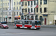 Tatra-T6A5 #4563 5-го маршрута на улице Евгения Котляра перед поворотом на улицу Полтавский шлях