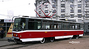 Tatra-T6A5 #8658 20-го маршрута прибыл на конечную "Южный вокзал"