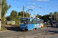 Tatra-T6B5 #1525 6-го маршрута поворачивает с улицы Семиградской на Семиградский въезд