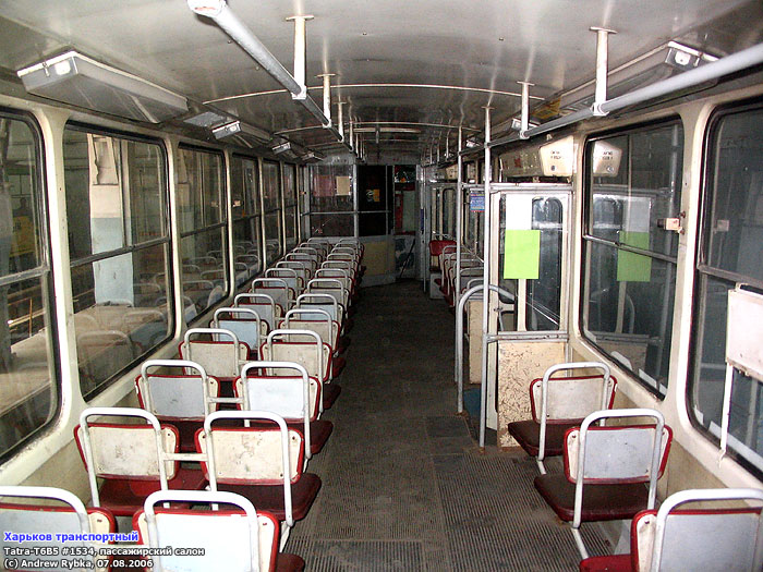 Tatra-T6B5 #1534, пассажирский салон