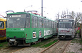 Tatra-T6B5 #1536 и #1573 в открытом парке Коминтерновского трамвайного депо