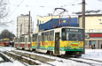 Tatra-T6B5 #1557-1558 6-го маршрута на конечной станции "602-й микрорайон"
