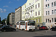 Tatra-T6B5 #1563 5-го маршрута на пересечении улиц Пушкинская и Петровского
