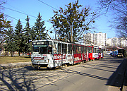 Tatra-T6B5 #1573-1546 5-го маршрута на улице Полевой