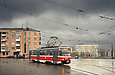 Tatra-T6B5 #4519 27-го маршрута поворачивает с площади Восстания на Московский проспект