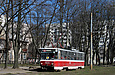 Tatra-T6B5 #4520 8-го маршрута на Салтовском шоссе напротив переулка Бадаева