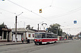 Tatra-T6B5 #4521 27-го маршрута на улице Октябрьской Революции возле улицы 1-й Конной армии