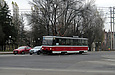 Tatra-T6B5 #4521 27-го маршрута поворачивает с улицы Академика Павлова на Московский проспект
