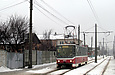 Tatra-T6B5 #4527 16-го маршрута на улице Шевченко в районе улицы Пономаревской