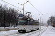 Tatra-T6B5 #4529 5-го маршрута возле станции метро "Метростроителей им. Г.И. Ващенко"
