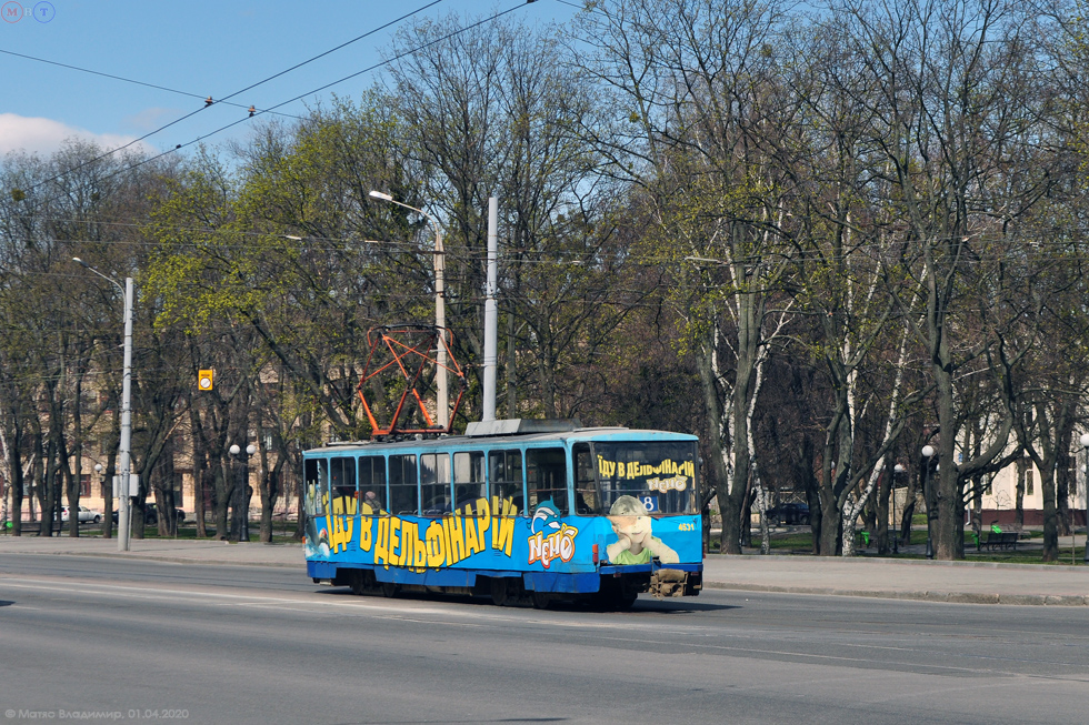 Tatra-T6B5 #4531 8-го маршрута на Московском проспекте в районе улицы Академика Павлова