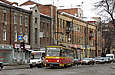 Tatra-T6B5 #4535 8-го маршрута поворачивает с улицы Кирова на Плехановскую улицу