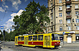 Tatra-T6B5 #4541 5-го маршрута поворачивает с улицы Кирова на улицу Плехановскую