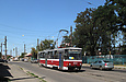 Tatra-T6B5 #4541 16-го маршрута на улице Веринской возле перекрестка с улицей Якира