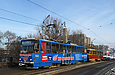 Tatra-T6B5 #4543 буксирует Tatra-T3SU #654 на улице Плехановской в районе Балашовского путепровода